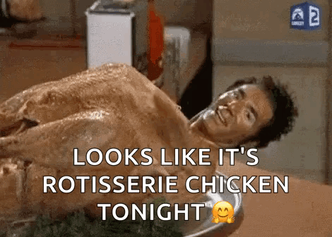 Kramer Turkey Rotisserie Chicken Dinner Meme GIF