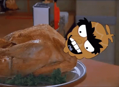 Kramer Turkey Scary Face Swap GIF
