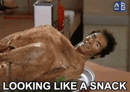 Kramer Turkey Seinfeld Snack GIF