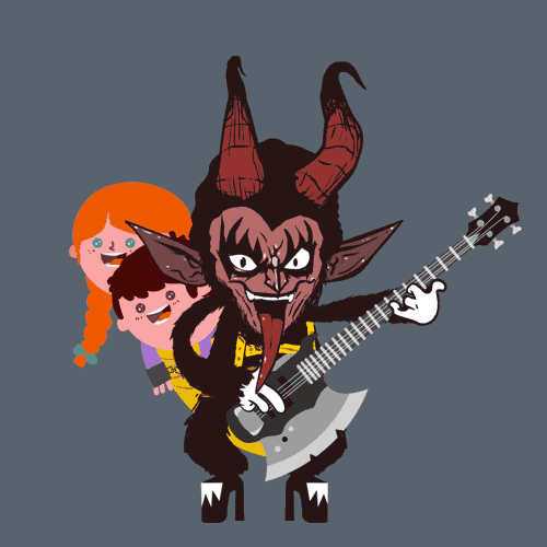 Krampus Being A Rockstar GIF