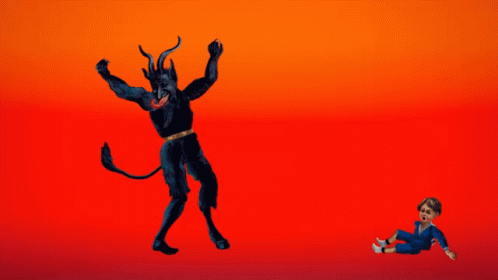 Krampus Being Hysterical GIF