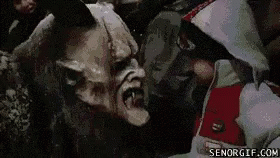 Krampus Carry A Kid GIF