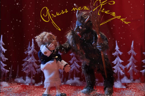Krampus Christmas Snow Fall GIF