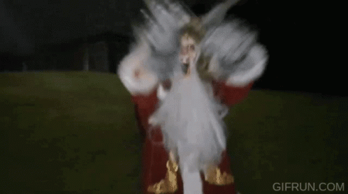 Krampus In Santa Get Up GIF