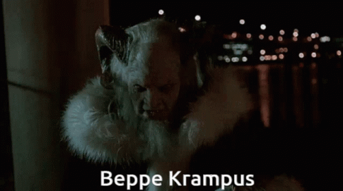 Krampus Licking Long Tongue GIF
