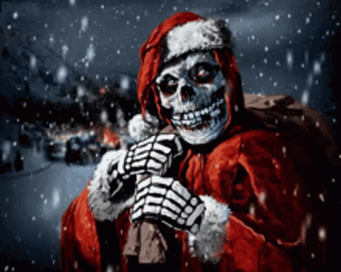 Krampus Santa Skeleton GIF