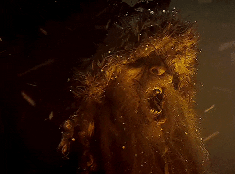Krampus Screaming Snow Blizzard GIF