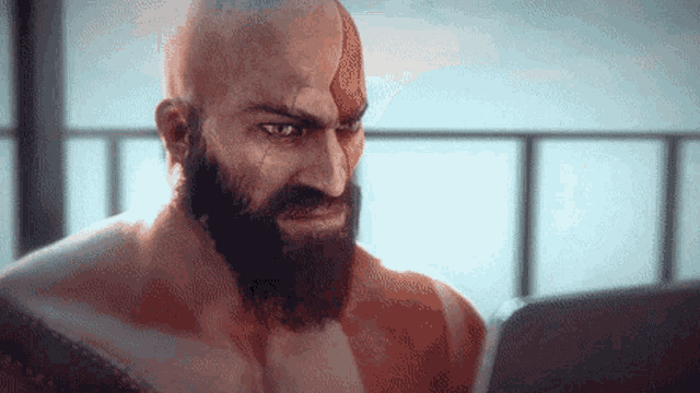 Kratos Emotional Reaction Meme GIF