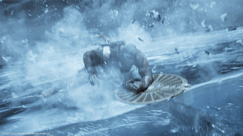 Kratos God Of War Axe Throw GIF