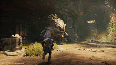 Kratos God Of War Monster Battle GIF