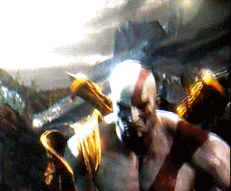 Kratos God Of War Raining Walk GIF