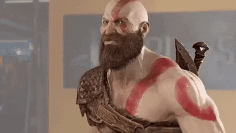 Kratos God Of War Shoulder Shimmy GIF