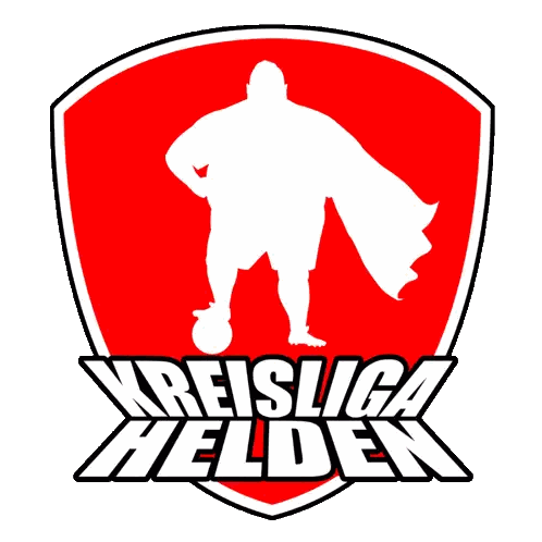 Kreisliga Helden Logo Silhouette Man Holding Soccer Ball