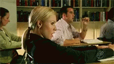 Kristen Bell Amazed Reaction On Classroom GIF