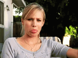 Kristen Bell Blowing Raspberries GIF