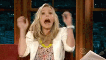 Kristen Bell Suprise Reaction GIF