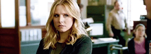Kristen Bell Snarky Look Reaction GIF