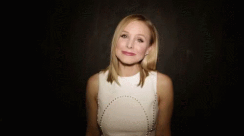 Kristen Bell Smiling Open Hands GIF