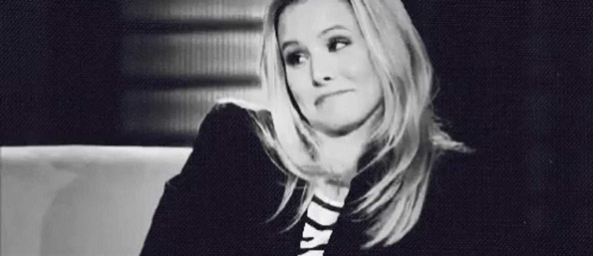 Kristen Bell Cute Shrug GIF