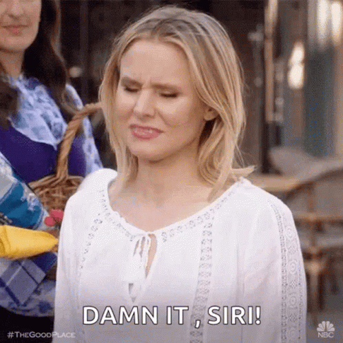 Kristen Bell Damn It Siri GIF