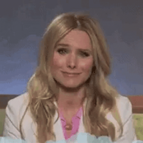 Kristen Bell Laughing Then Crying GIF