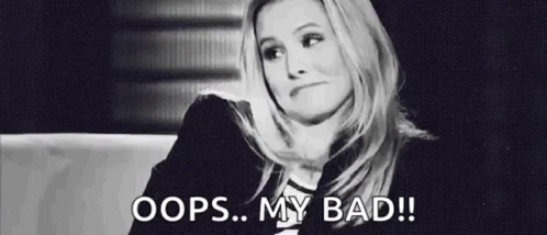 Kristen Bell Opps My Bad GIF