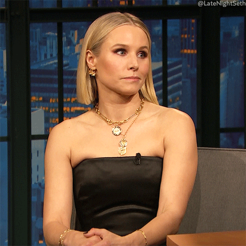 Kristen Bell Telling Not Again GIF
