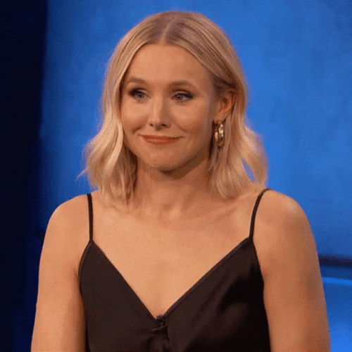 Kristen Bell Wearing Cute Black Dress GIF