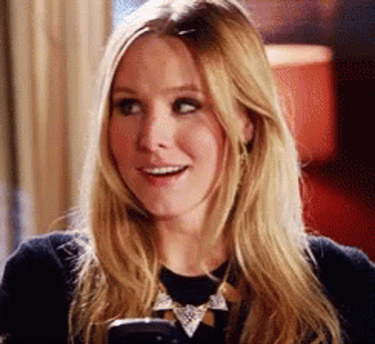 Kristen Bell Winks Her Eye GIF