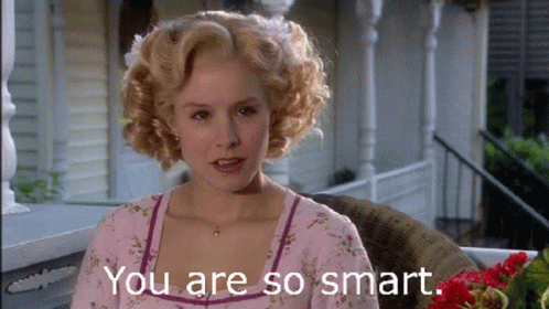 Kristen Bell You're So Smart Clever Girl GIF