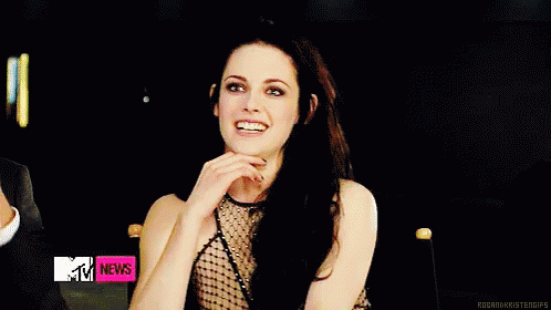 Kristen Stewart Hand Under Chin GIF