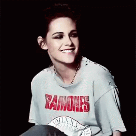 Kristen Stewart Looking Forward While Smiling GIF