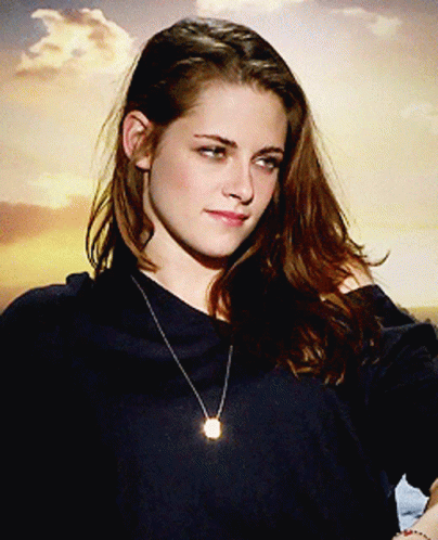 Kristen Stewart Raising Eyebrow While Raising Shoulder GIF