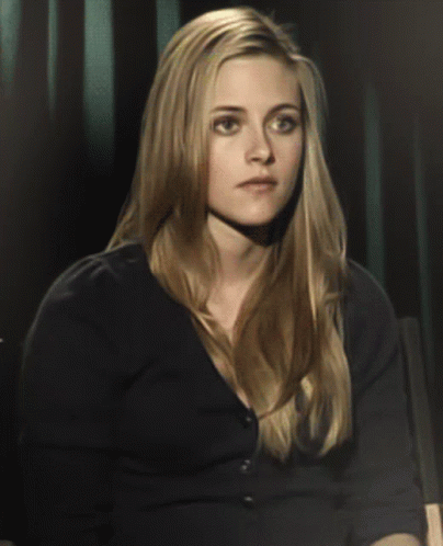 Kristen Stewart Shocked While Talking GIF