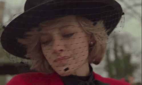 Kristen Stewart Wearing Black Hat Photoshoot GIF