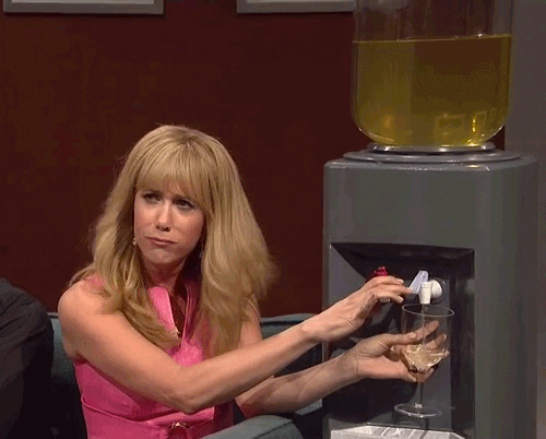 Kristen Wiig Drinking Wine Snl GIF