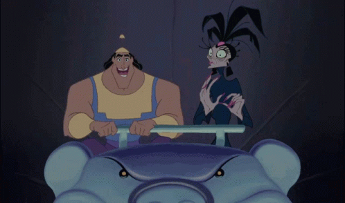 Kronk And Yzna Riding Roller Coaster Excited GIF
