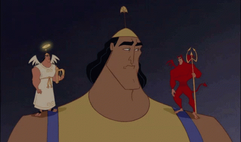 Kronk Angel And Devil GIF
