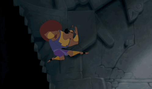 Kronk Cartoon With Man and Woman