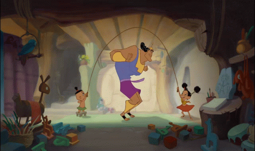 Kronk Playing Jumping Rope GIF