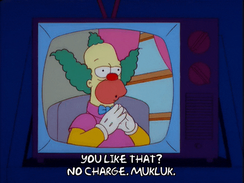 Krusty The Clown Asking You Like That? GIF