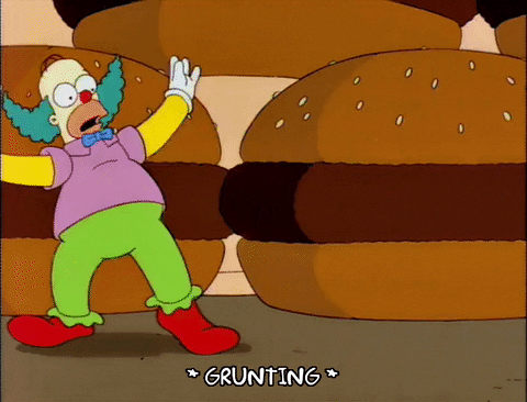 Krusty The Clown Cartwheel Pose GIF