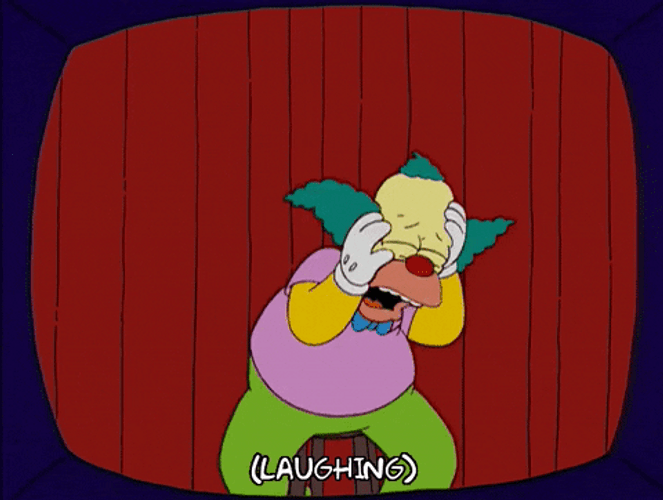 Krusty The Clown Laugh Cry GIF