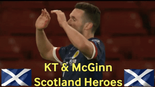 KT And McGinn Scotland High Five GIF