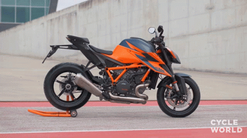 KTM Motorcycle on Red Track With Cycle World