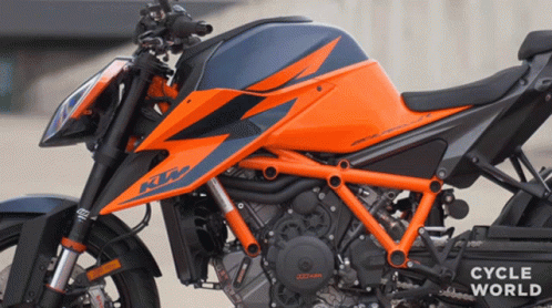 KTM Motorcycle With Cycle World Text