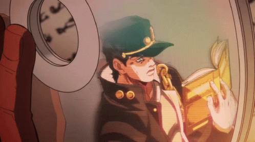 Kujo Jotaro Reading GIF