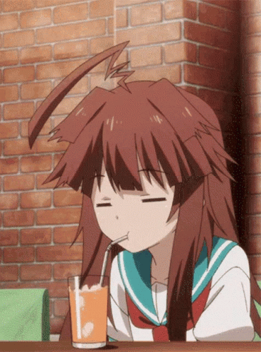 Kuma Kancolle Sipping Rainbow Drink Still Waiting GIF