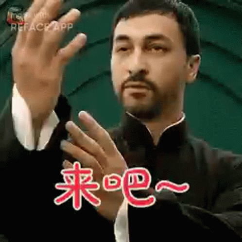 Kung Fu Master In Black GIF
