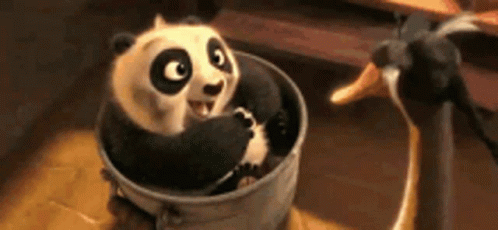Kung Fu Panda Cub In Pail GIF